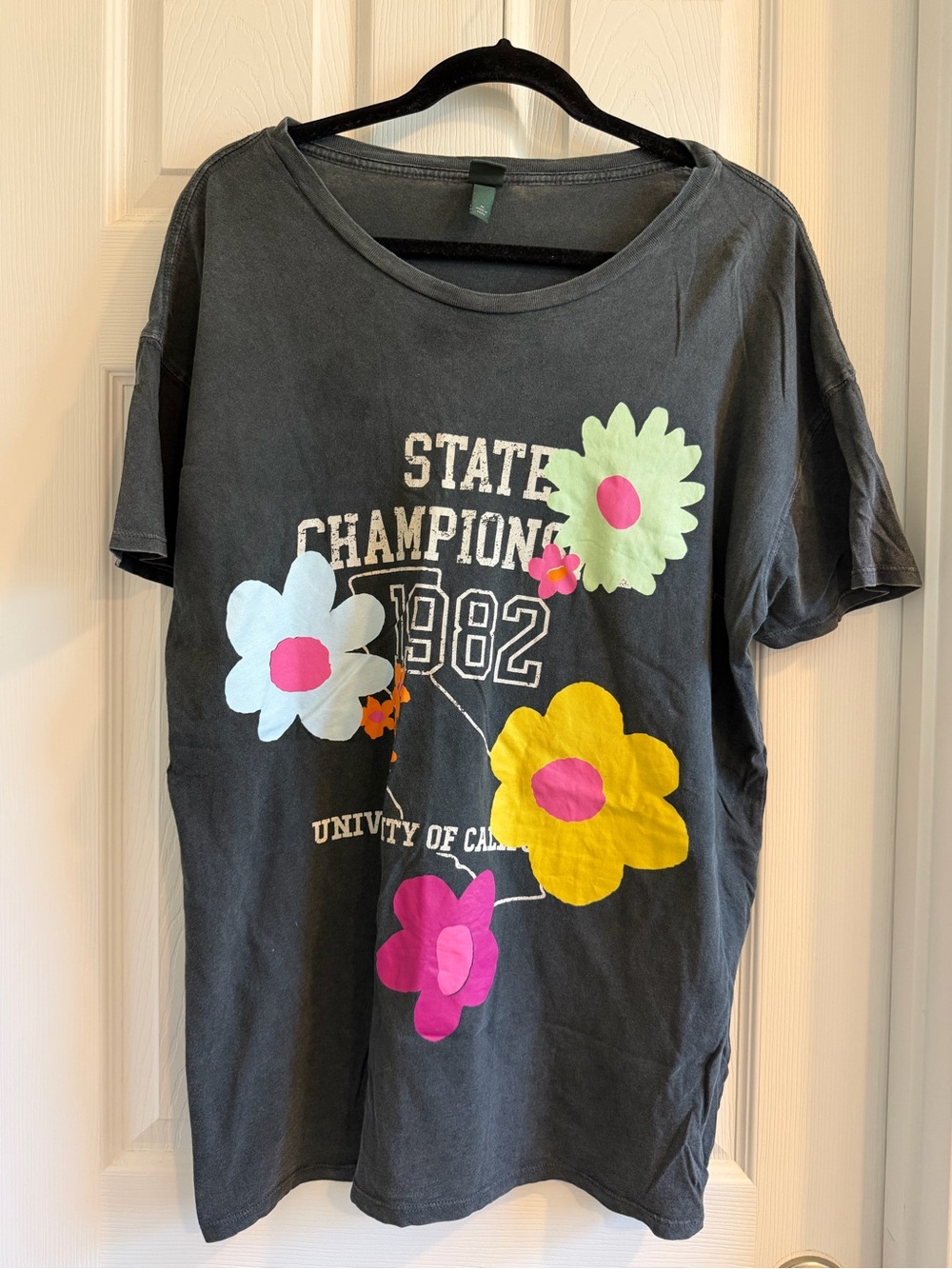 wild fable Black Graphic Floral 'State Champions 1982' Tee